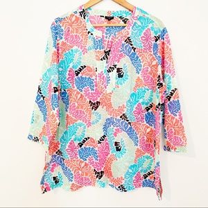 Talbots Multicolor Floral Tunic